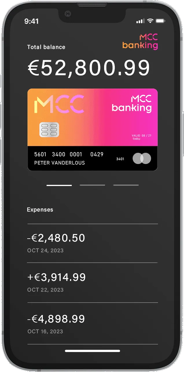 MCC Banking mobile app